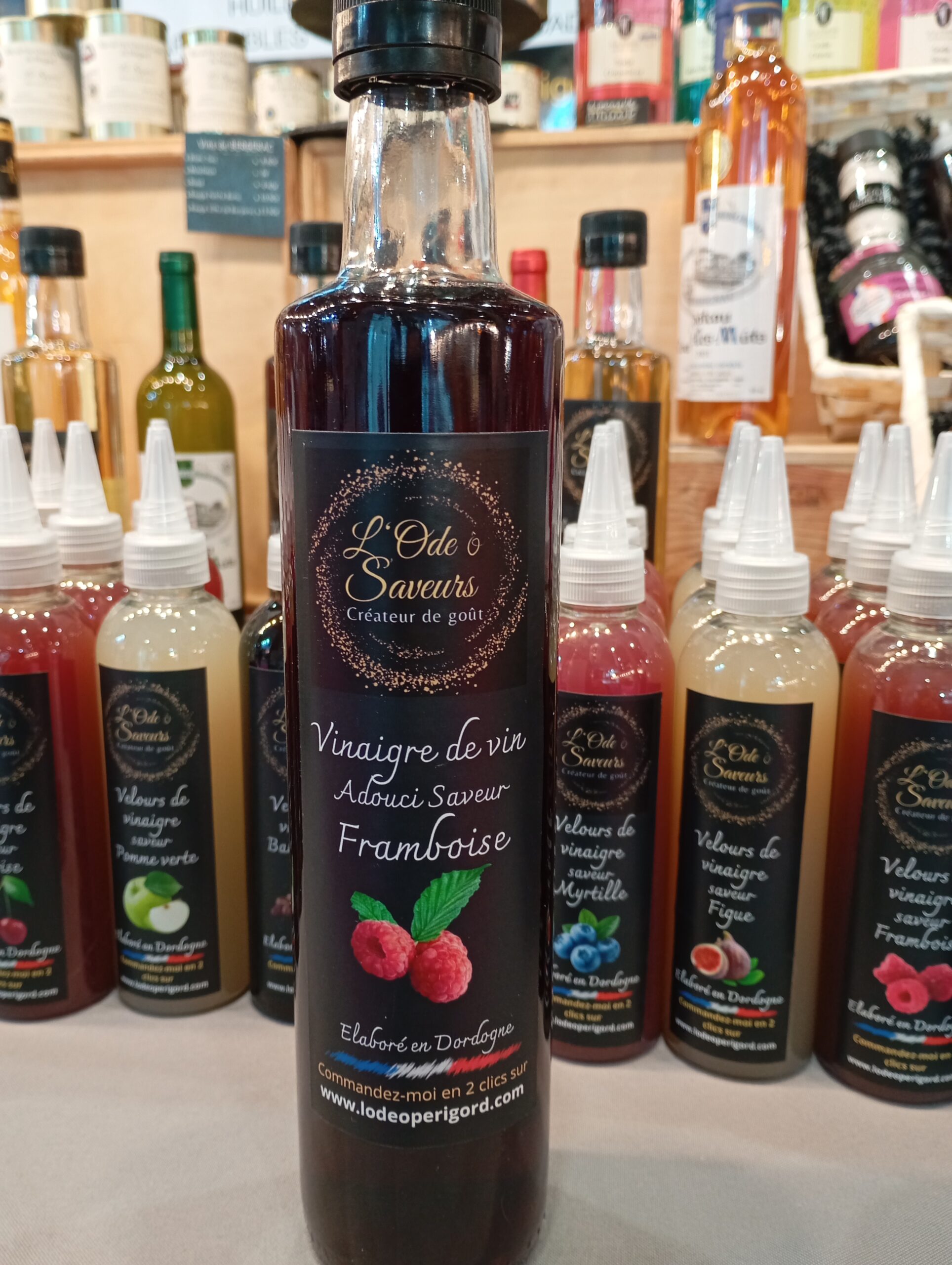 Vinaigre de vin à la framboise 500ml.