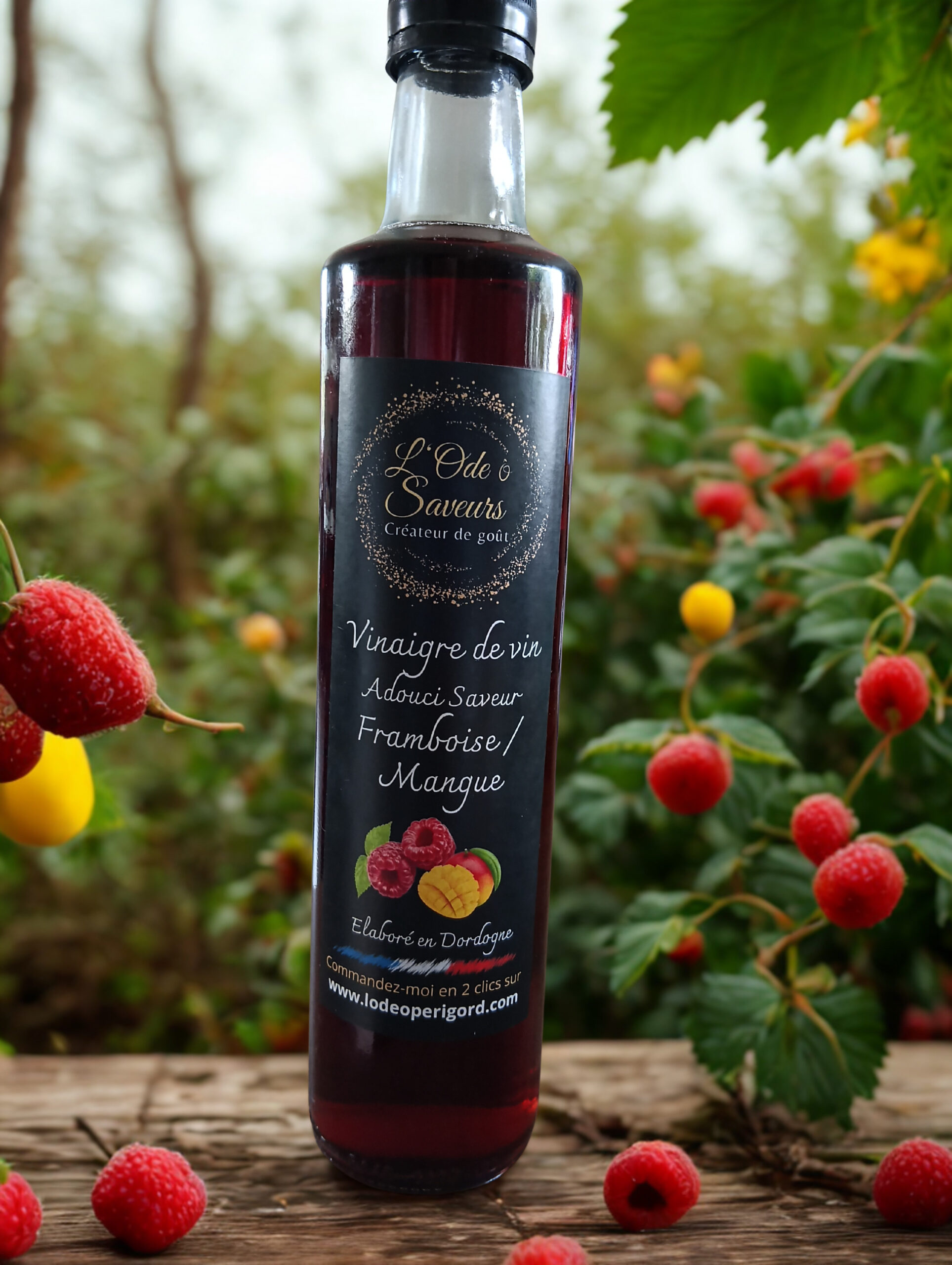 Vinaigre de vin saveur Framboise/Mangue 500ml