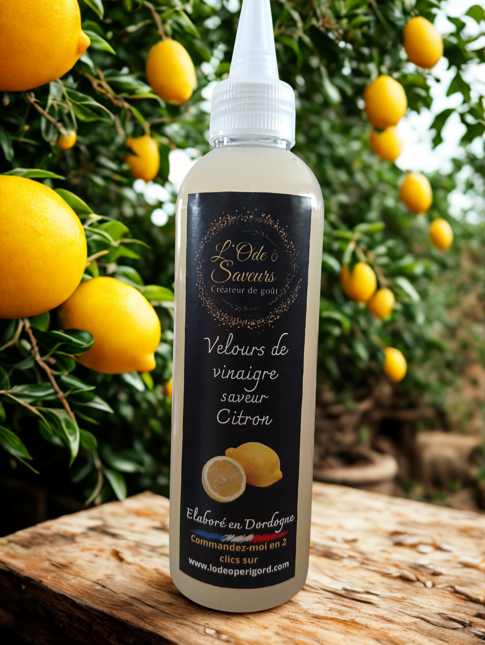 Velours de vinaigre de vin aux zestes de citron 20cl.