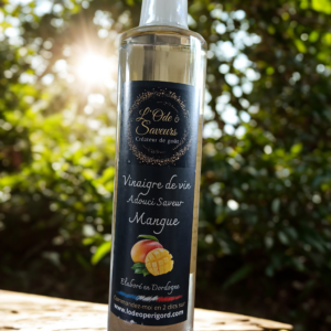 Vinaigre de vin saveur mangue 500ml.