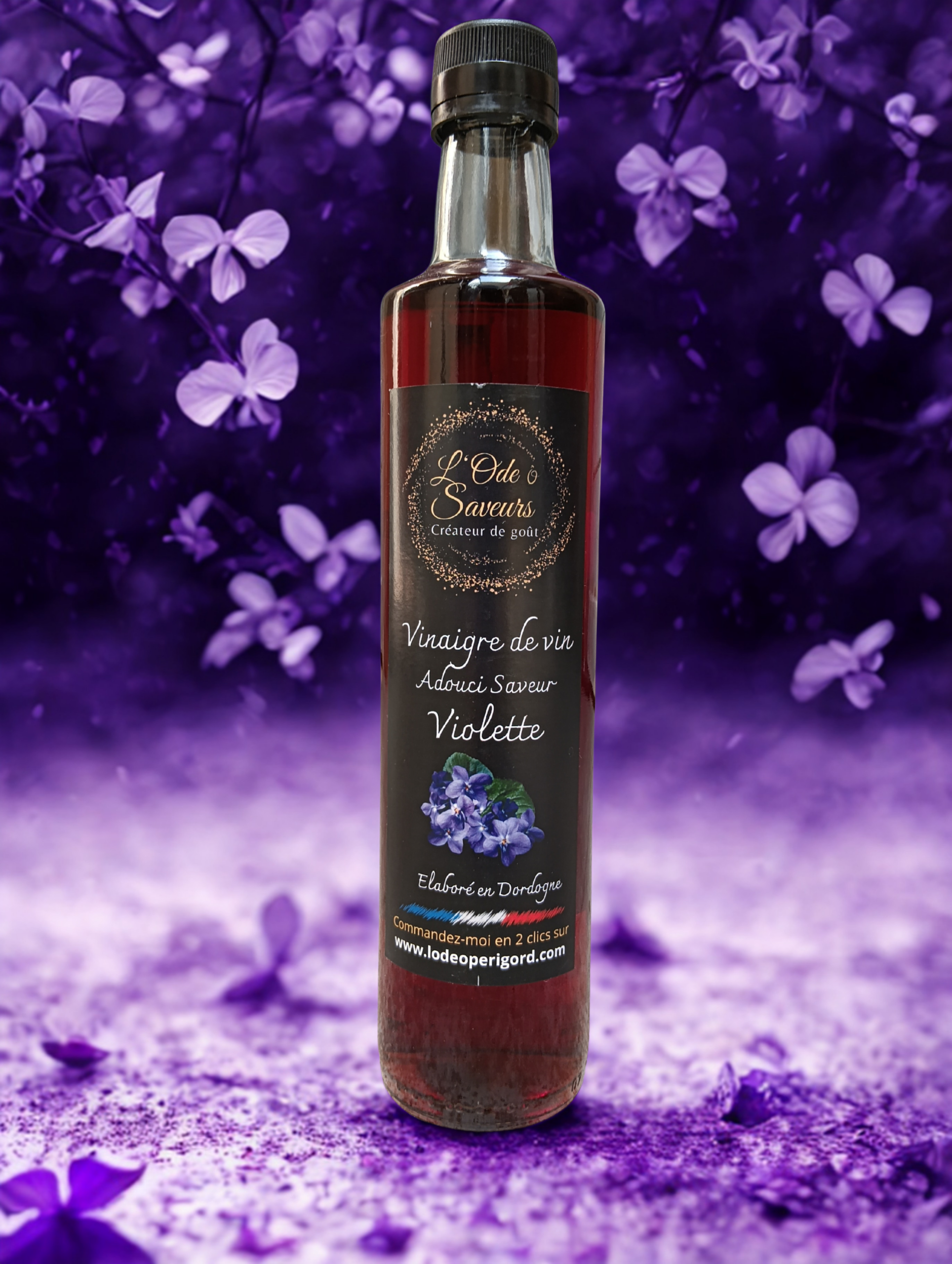 Vinaigre de vin saveur Violette 500 ml.