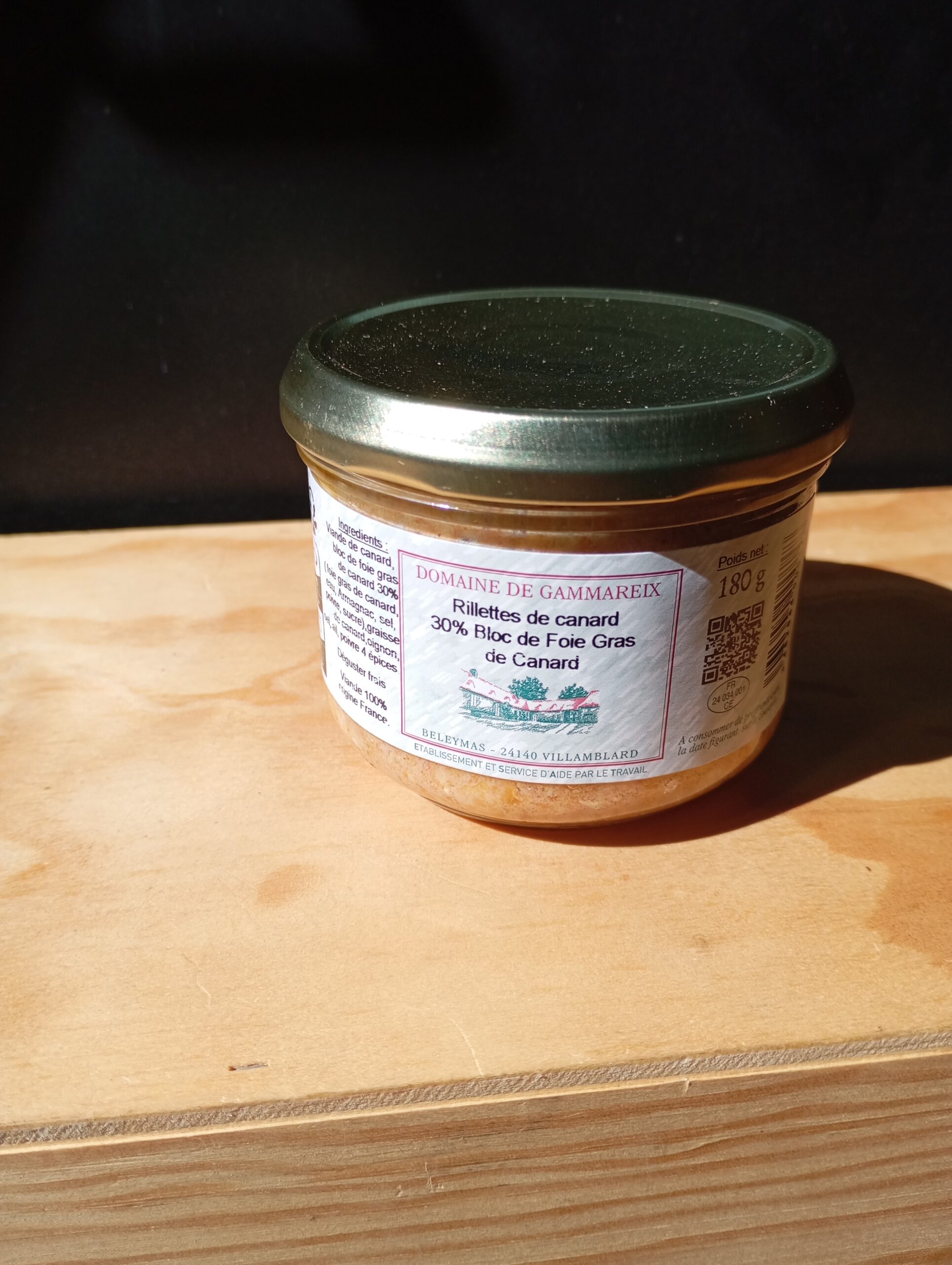 Rillettes de Canard au Foie Gras (30%) 180g.